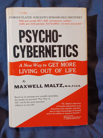 Psycho-Cybernetics by Maxwell Maltz. Vintage copy in dust jacket.
